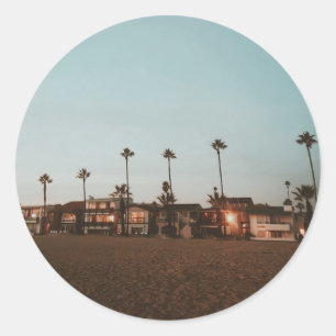 Sticker Rond Newport Beach