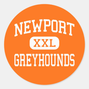 Sticker Rond Newport - Greyhounds - High - Newport Arkansas