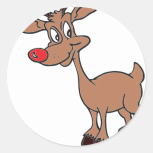 Sticker Rond Nez rouge