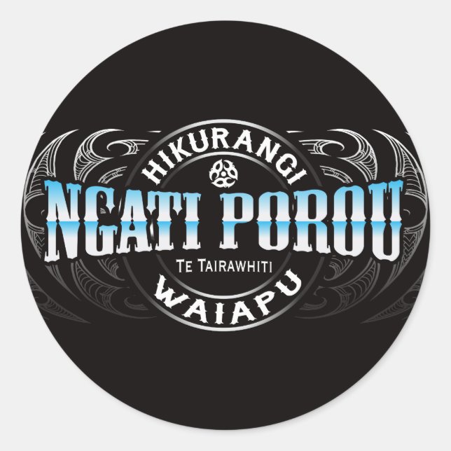 Sticker Rond Ngati Porou Lifer Moko Chrome (Devant)
