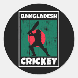 Sticker Rond Ngladeshi Cricket Fan Flag Of Ngladesh Cricket 