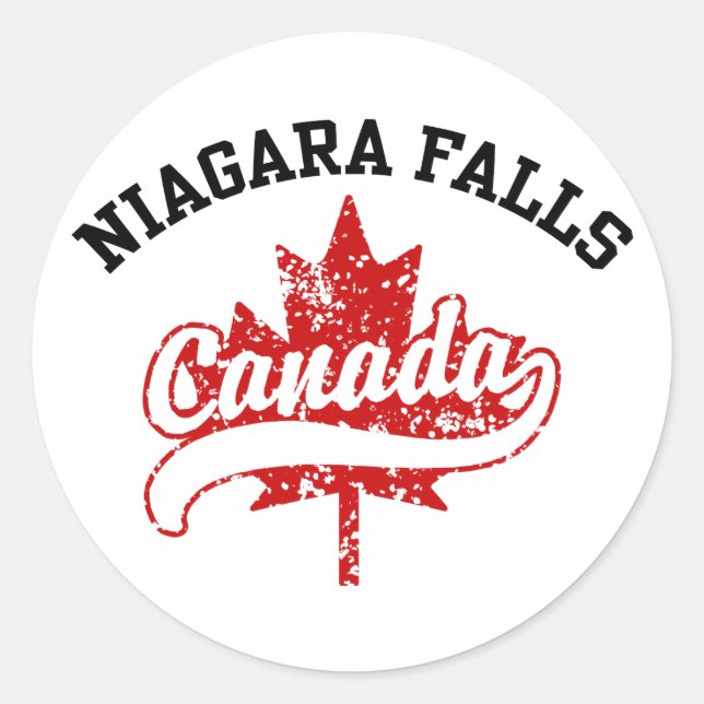 Sticker Rond Niagara Falls Canada (Devant)