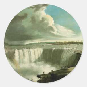 Sticker Rond Niagara Falls depuis Table Rock par John Vanderlyn