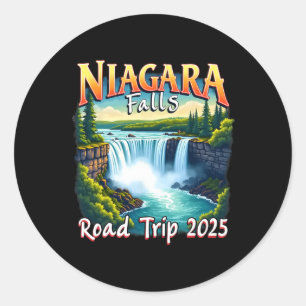 Sticker Rond Niagara Falls Family Vacation Road Trip 2025 Trip