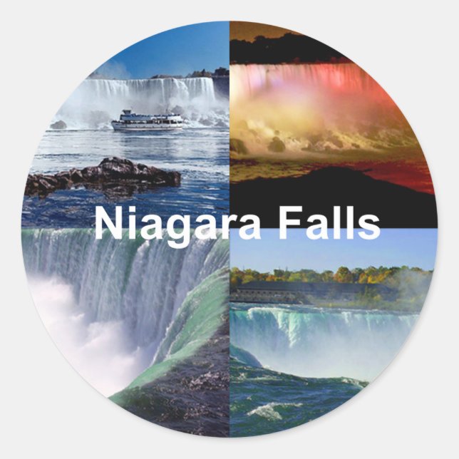 Sticker Rond Niagara Falls New York (Devant)