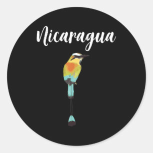 Sticker Rond Nicaragua Guardabarranco Nicaragua Bird Nica Sos
