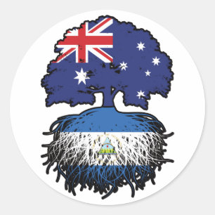 Sticker Rond Nicaragua Nicaragua Australian Tree