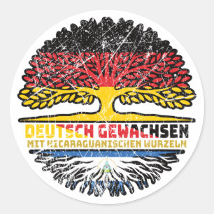 Sticker Rond Nicaraguayen allemand Baum