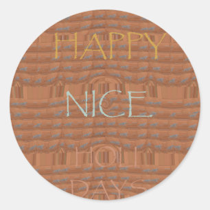 Sticker Rond Nice Happy Kenya Red Zebra Hakuna Matata motif De