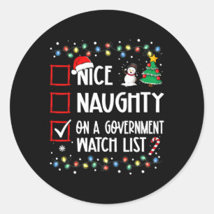 Sticker Rond Nice Naughty Sur Une Liste De Surveillance Du Gouv
