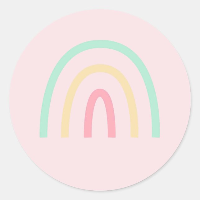 Sticker Rond nice rainbow (Devant)