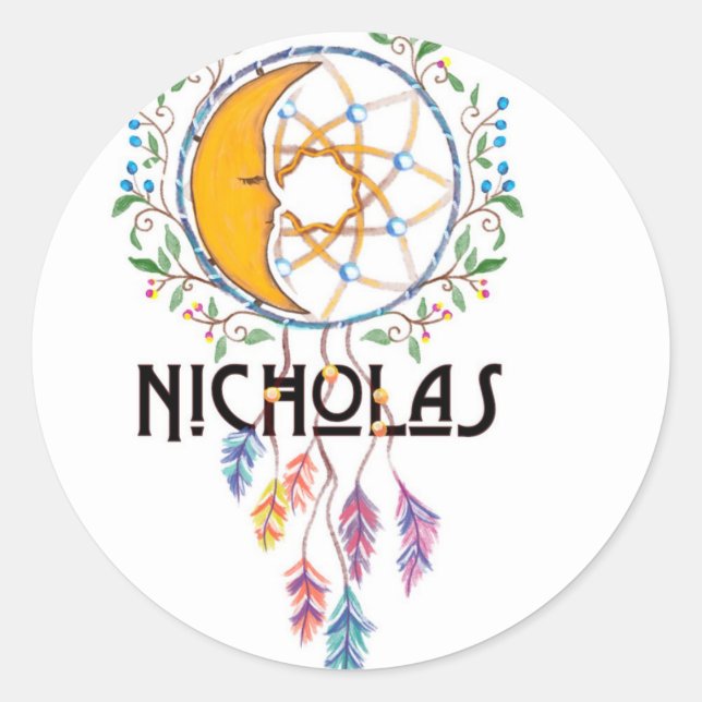 Sticker Rond Nicholas Dreamcatcher (Devant)