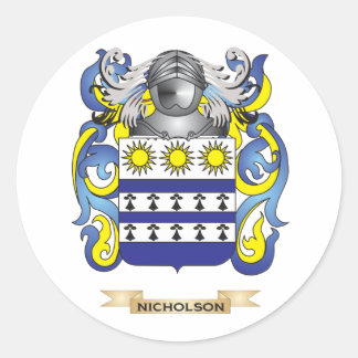 Sticker Rond Nicholson Coat of Arms (Family Crest)