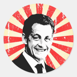 Sticker Rond Nicolas Sarkozy