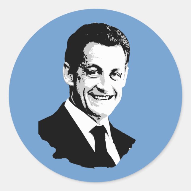 Sticker Rond Nicolas Sarkozy (Devant)