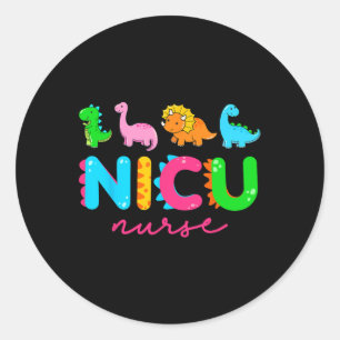 Sticker Rond NICU Infirmière Animal Infirmière Appréciation Nic