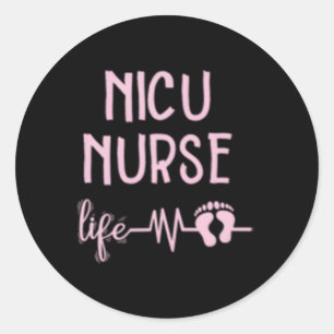 Sticker Rond Nicu Infirmière Main-D'Oeuvre Et Prestation Rn Inf