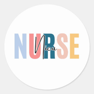 Sticker Rond Nicu Nurse