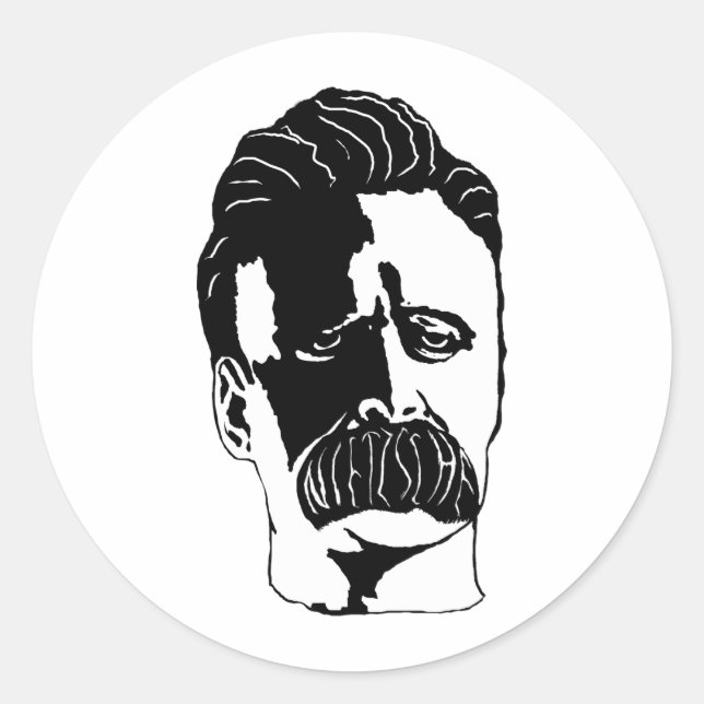 Sticker Rond Nietzsche1.2n (Devant)