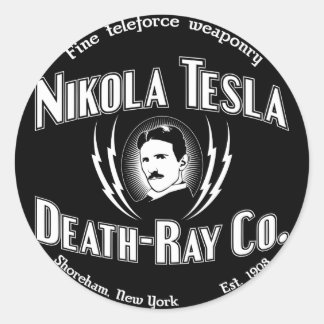 Sticker Rond Nikola Tesla Death-Ray Co.