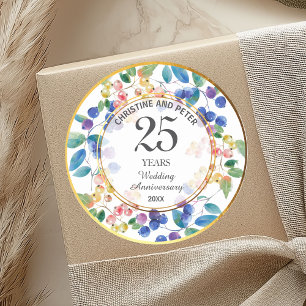 Sticker Rond N'importe quel anniversaire de mariage (25) Baies