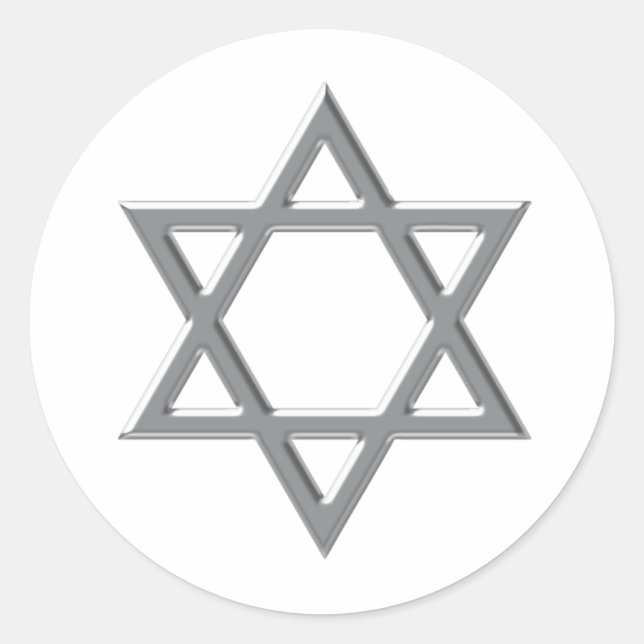 Sticker Rond N'importe quel Arrière - plan couleur Silver Star  (Devant)