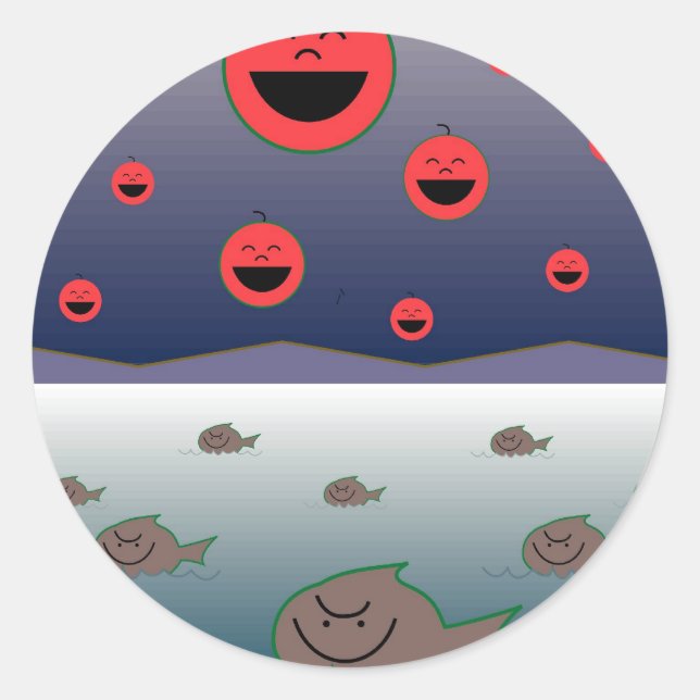 Sticker Rond N'importe quel idiot peut (Devant)