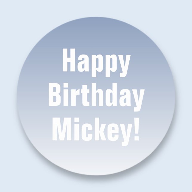 Sticker Rond N'importe quel nom, joyeux anniversaire + n'import (Créateur téléchargé)