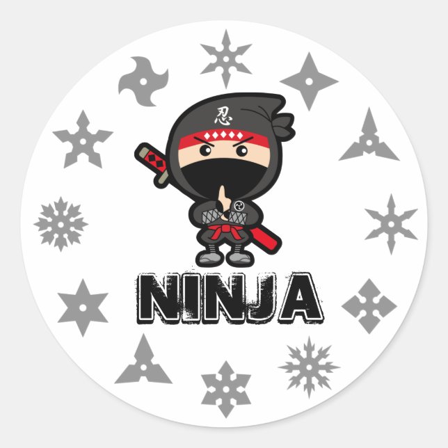 Sticker Rond Ninja Boy (Devant)