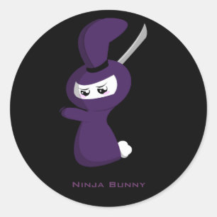 Sticker Rond Ninja Bunny