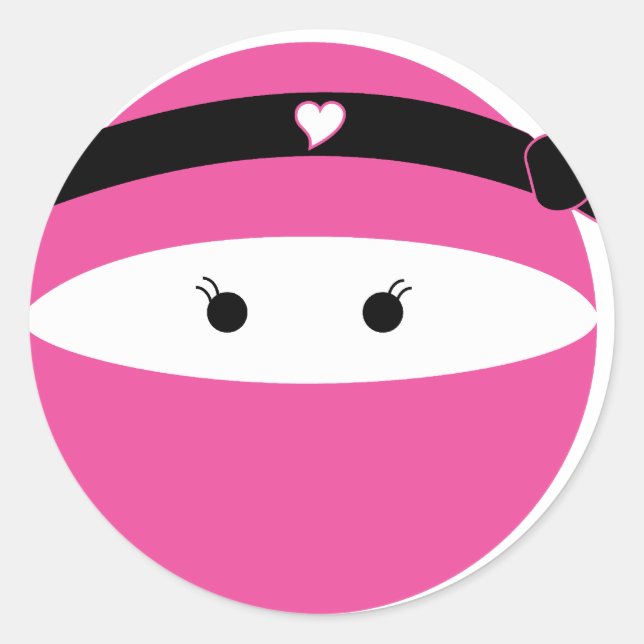 Sticker Rond Ninja Girl (Devant)
