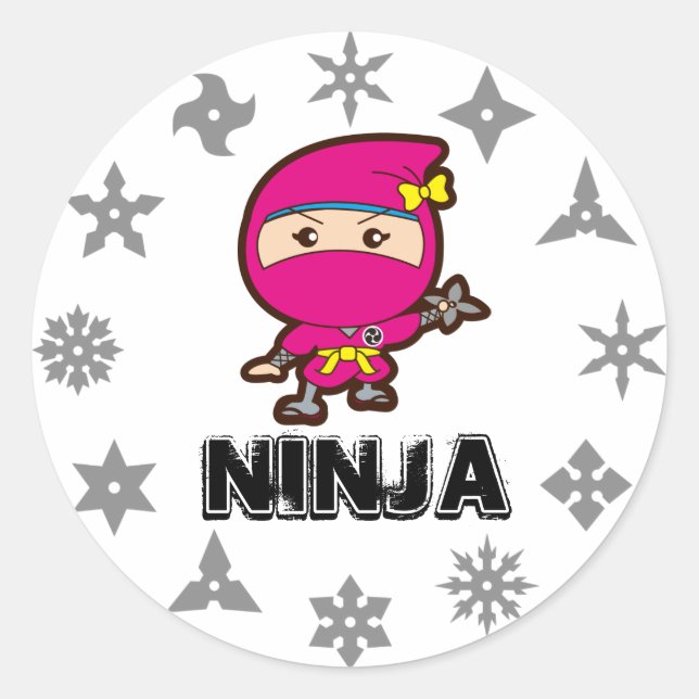Sticker Rond Ninja Girl (Devant)