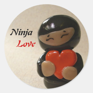Sticker Rond Ninja Love