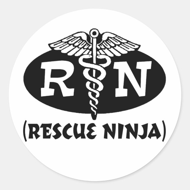 Sticker Rond Ninja Nurse (Devant)