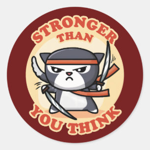 Sticker Rond Ninja   Plus forte que vous ne pensez