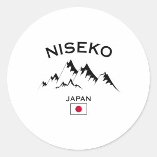 Sticker Rond Niseko Japan Station de ski Hokkaido Montagne japo