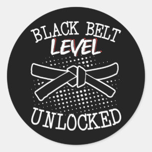 Sticker Rond Niveau de ceinture noire déverrouillé 4
