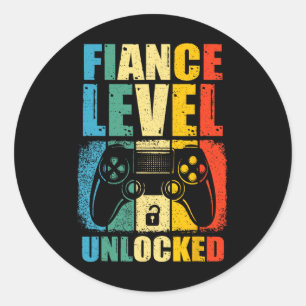 Sticker Rond Niveau de financement Déverrouillé Mariage Gamer G