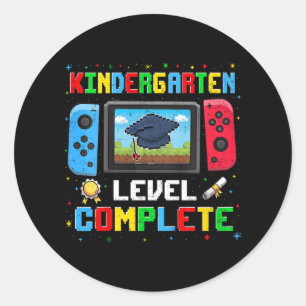 Sticker Rond Niveau De Jardin D'Enfants Terminer Dernière Journ
