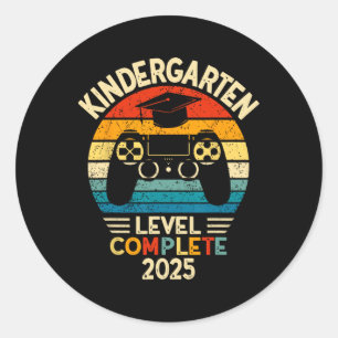 Sticker Rond Niveau de la maternelle Terminé 2025 Niveau de la