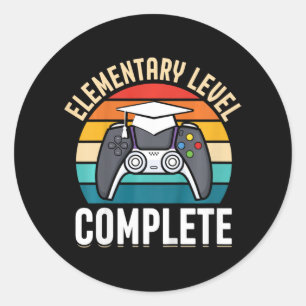 Sticker Rond Niveau Élémentaire Complet Gamer Cl De 2024 Gradua