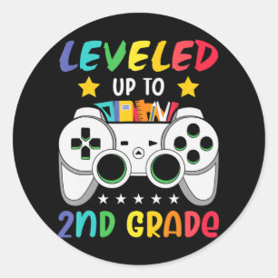 Sticker Rond Niveau Jusqu'À La 2E Classe Garçon Deuxième Classe