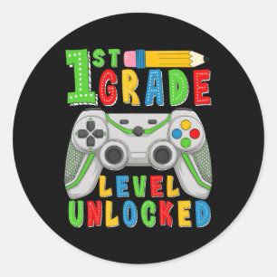 Sticker Rond Niveau Première Année Débloqué Ck Pour Aller à l'É