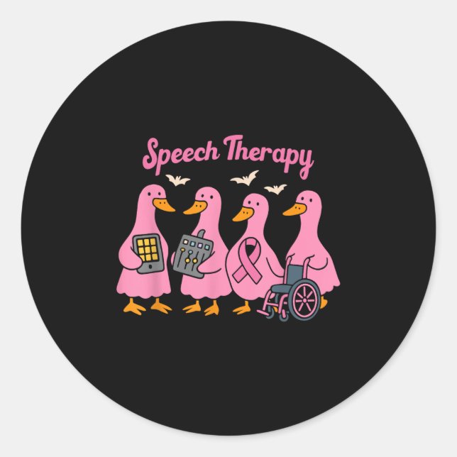 Sticker Rond Nk Goose Ribbon Speech Language Pathologist Therap (Devant)