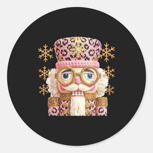 Sticker Rond Nk Nutcracker Squad Xmas Nk Christmas Pajamas Wome (Devant)