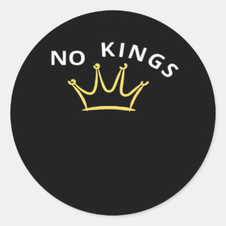 Sticker Rond No Kings Classic Retro Cool Style