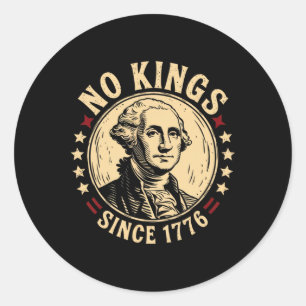 Sticker Rond No Kings In America 1776 Save Democracy United Sta