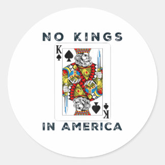 Sticker Rond No Kings In America We The People Creative Style