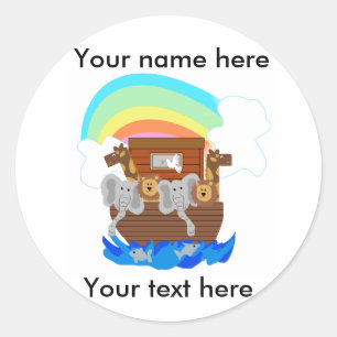 Sticker Rond Noah's Ark personnalisable