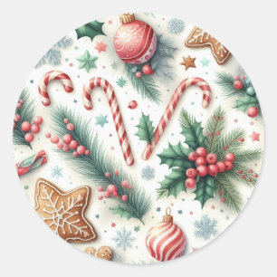 Sticker Rond Noël